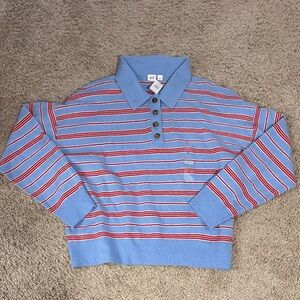 NWT GAP Light Blue Polo with Red Stripes